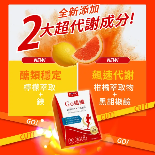 【Bioline 星譜生技】GO速纖｜穩控加速代謝錠1盒(30顆/盒〕〔檸檬多酚、植萃酵素、膳食纖維、定殖益生菌)