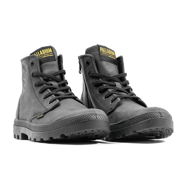 【Palladium】PAMPA CONTINENTAL LTH皇家恩菲爾德聯名經典皮革軍靴/休閒鞋-男鞋/女鞋-黑(74373-008-M)