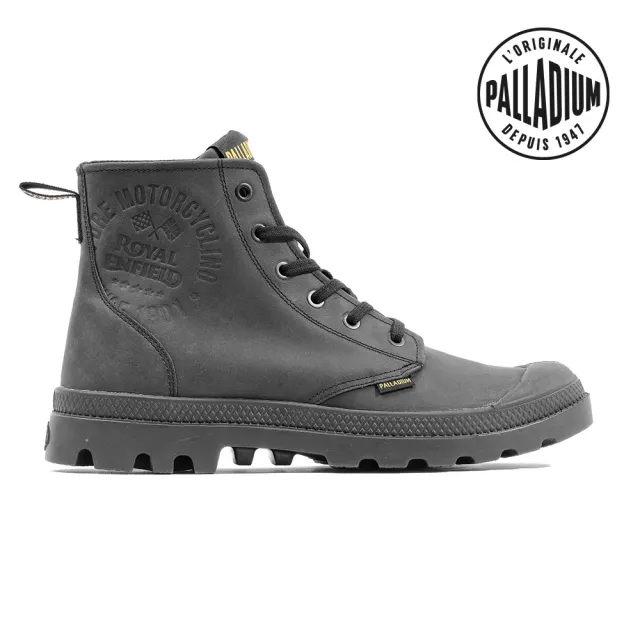 【Palladium】PAMPA CONTINENTAL LTH皇家恩菲爾德聯名經典皮革軍靴/休閒鞋-男鞋/女鞋-黑(74373-008-M)