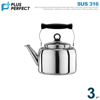 PERFECT 理想】台灣製316不鏽鋼茶壺4L 不銹鋼笛音壺開水壺煮水壺泡茶壺