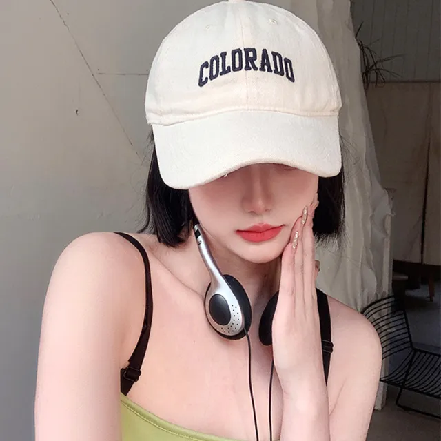 【匠心選品】美式經典刺繡字母棒球帽(休閒棒球帽 中性鴨舌帽 復古老帽 防曬遮陽帽 可調節帽)