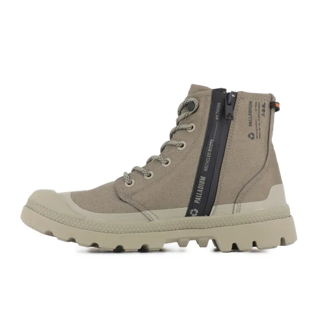 【Palladium】PAMPA RCYCL LT+ WP+ ZIP再生科技輕量拉鍊橘標防水靴/休閒鞋-男鞋/女鞋-軍綠(74066-377-M)