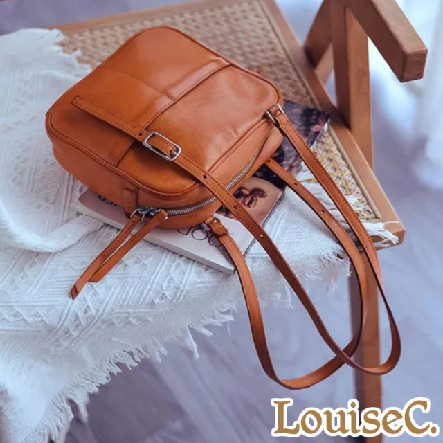 【LouiseC.】雙11 Tree House 植鞣革牛皮復古洗水做舊腋下肩背真皮包-2色(GK5510)