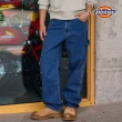 【Dickies】男款石洗靛藍色純棉多口袋休閒直筒牛仔伐木工裝長褲｜DK001993C7K