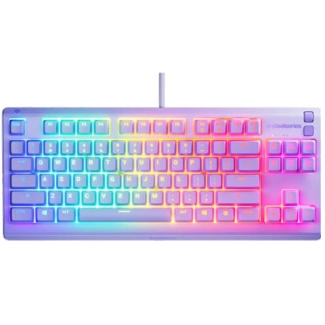 【Steelseries 賽睿】Apex 3 TKL有線鍵盤英文 夢澈紫(電競/鍵盤/有線/英文)