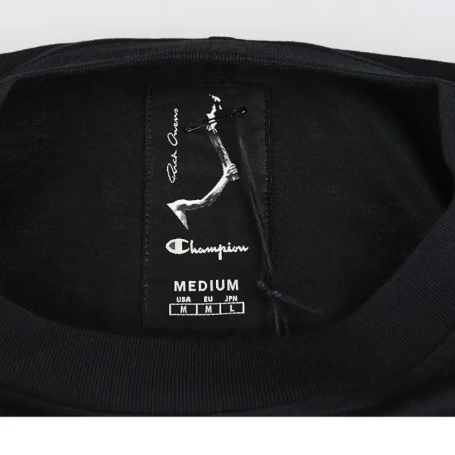 【RICK OWENS】RICK OWEN x CHAMPION聯名款短袖T恤(男款/黑)