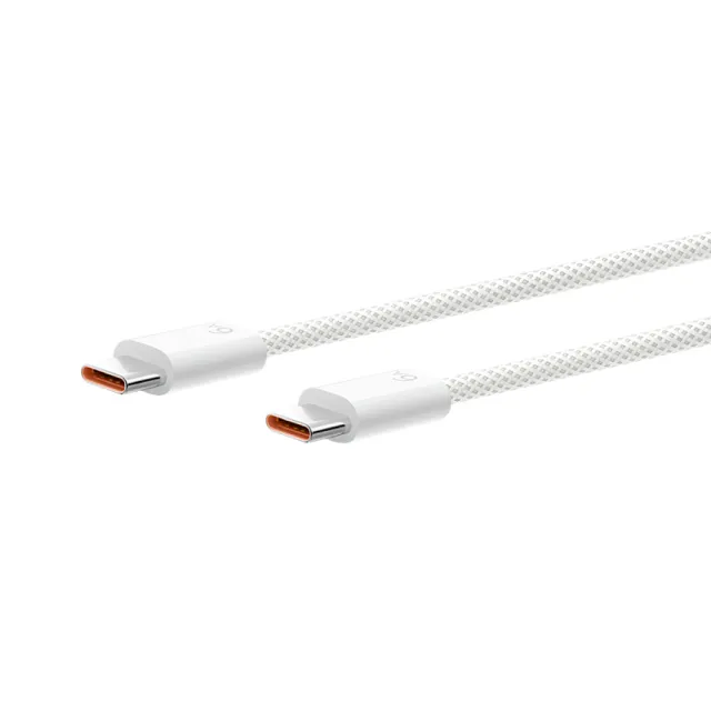 【HUAWEI 華為】原廠CC618 6A Type-C to Type-C 編織線 1.8m -白(支援120W超快充)