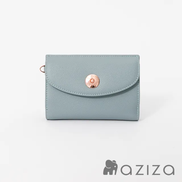 【aziza】OLA釦式中夾(薄暮藍/絕版出清品)