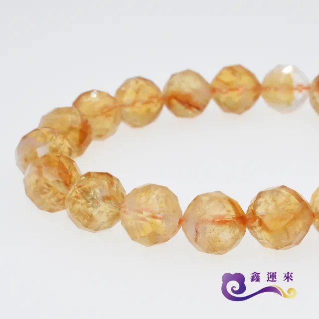 【鑫運來】◎黃水晶切角手珠(10mm)