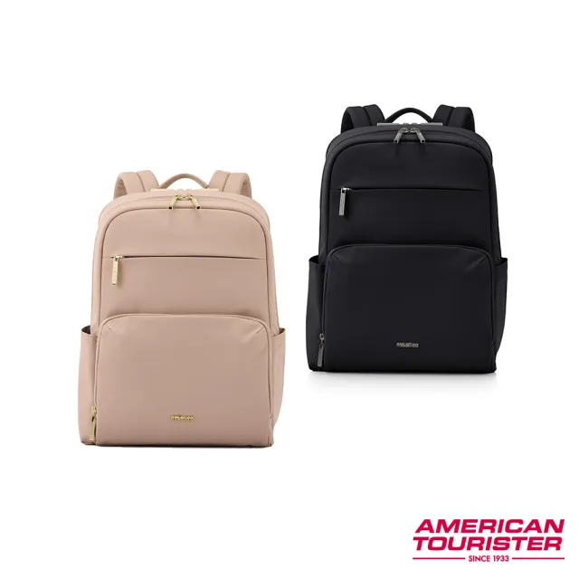 【AMERICAN TOURISTER 美國旅行者】BRIDGET 日常商務輕量大容量筆電後背包/女包/雙肩包14吋(多色可選)