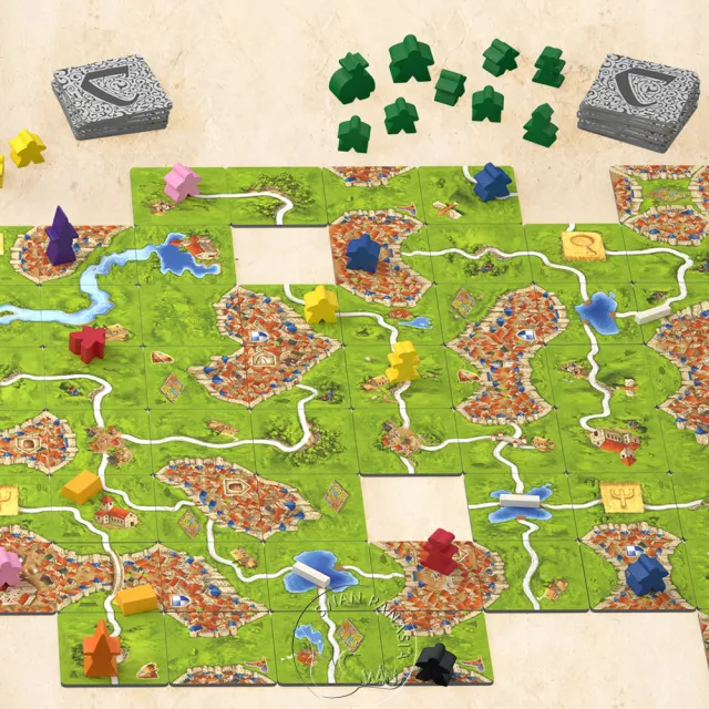 【新天鵝堡桌遊】卡卡頌3.0大盒版 CARCASSONNE 3.0 BIG BOX(全家一起來/玩家跑團讚)