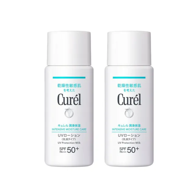【Curel 花王珂潤】潤浸保濕防曬乳SPF50+ 臉．身體用 60ml*2入(防曬)