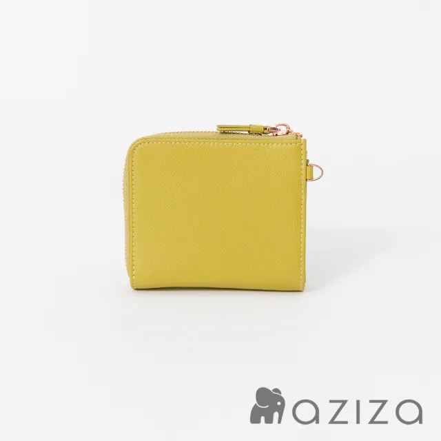 【aziza】OLA拉鍊簡式短夾(新芽綠/絕版出清品下殺/送禮首選/實用配件)