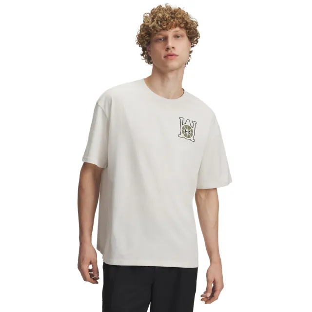 【UNDER ARMOUR】UA 男 HWT OS Hoops Courtside 短袖T-Shirt_6003686-110(白色)