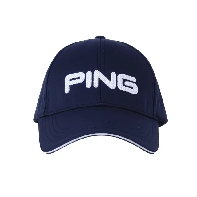 【PING】男款帽沿跳色高爾夫球帽-深藍(GOLF/高爾夫球帽/配件/PQ25110-58)