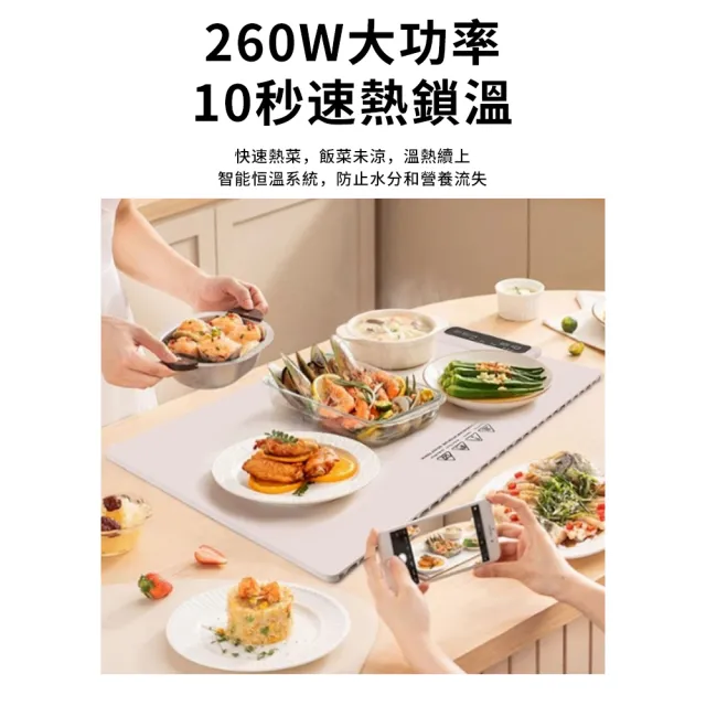 【FAJI】多功能折疊恆溫暖菜板 可捲收保溫菜板 保溫板 保溫墊 熱菜板 加熱菜板 飯菜加熱板 暖菜寶38*60m