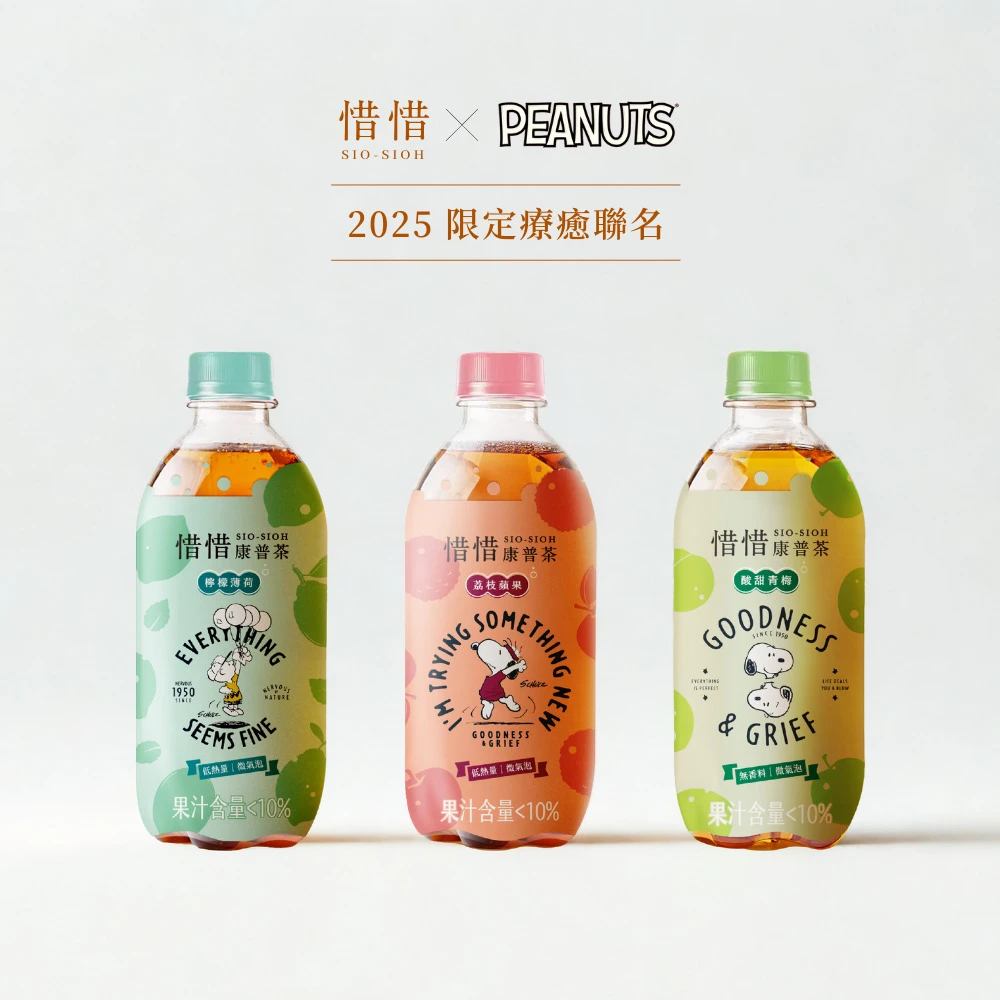 康普茶氣泡飲 惜惜康普茶氣泡飲420mlx2箱,共48入;荔枝蘋果,酸甜青梅,薄荷檸檬)