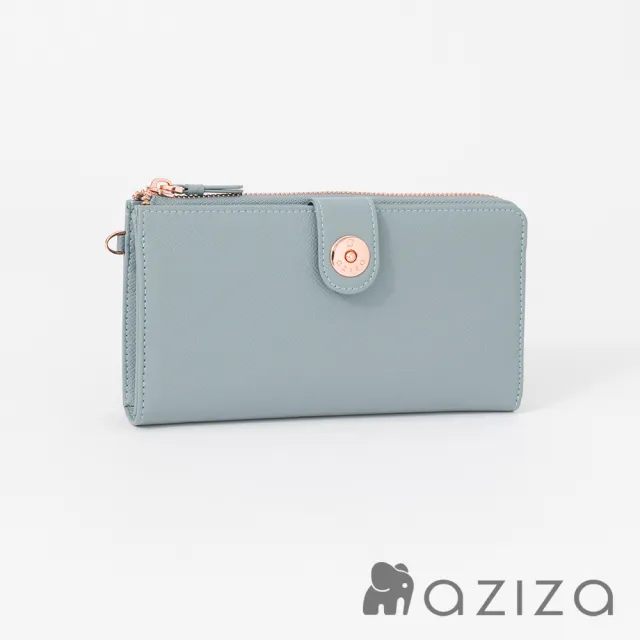 【aziza】OLA拉鍊雙層長夾(薄暮藍/絕版出清品下殺/送禮首選)