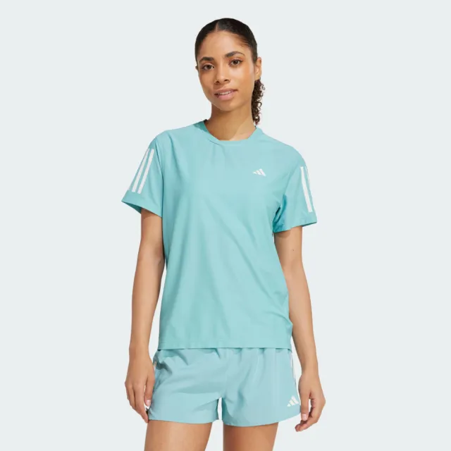【adidas 愛迪達】Otr B Tee 女 T恤 運動上衣 休閒短袖 藍綠 亞版(JW9672)