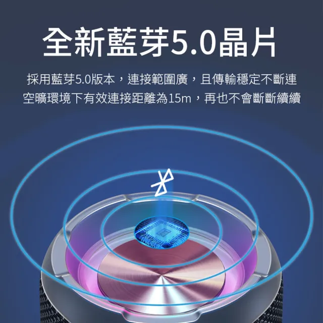 【YOULISN優力神】防水IPX7便攜式炫彩藍牙音箱S8 Pro(無線重低音音箱 藍牙音箱 藍牙喇叭 藍芽音箱)