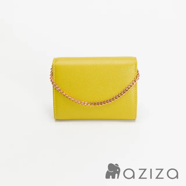 【aziza】FAY可拆式鍊帶短夾(新芽綠/絕版出清品/6折/送禮首選)