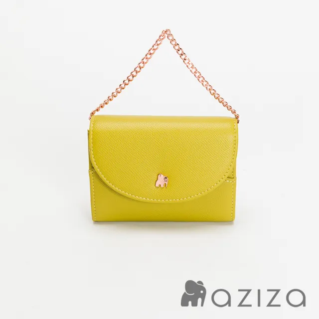 【aziza】FAY可拆式鍊帶短夾(新芽綠/絕版出清品/6折/送禮首選)