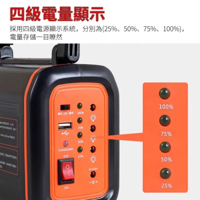 現貨 戶外儲能電源 行動電源 應急供電 8000mAh(鉛酸電池/露營燈/擺攤燈/送led燈泡*2)