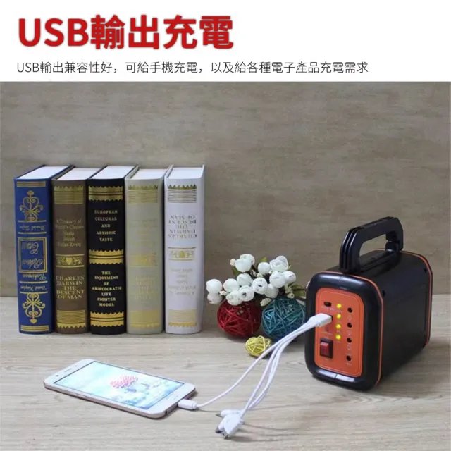 現貨 戶外儲能電源 行動電源 應急供電 8000mAh(鉛酸電池/露營燈/擺攤燈/送led燈泡*2)