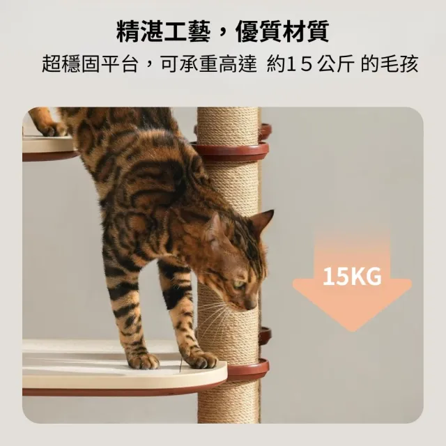 【PETLIBRO】積木貓跳台-貴族城堡 落地式貓跳台 貓跳台(模組化設計 可乘重15kg 內含玩具掛件)