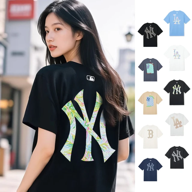 【MLB】背後大Logo短袖T恤 MONOGRAM系列 道奇/紅襪/洋基隊(3ATSM0443.TSM03-多款任選)
