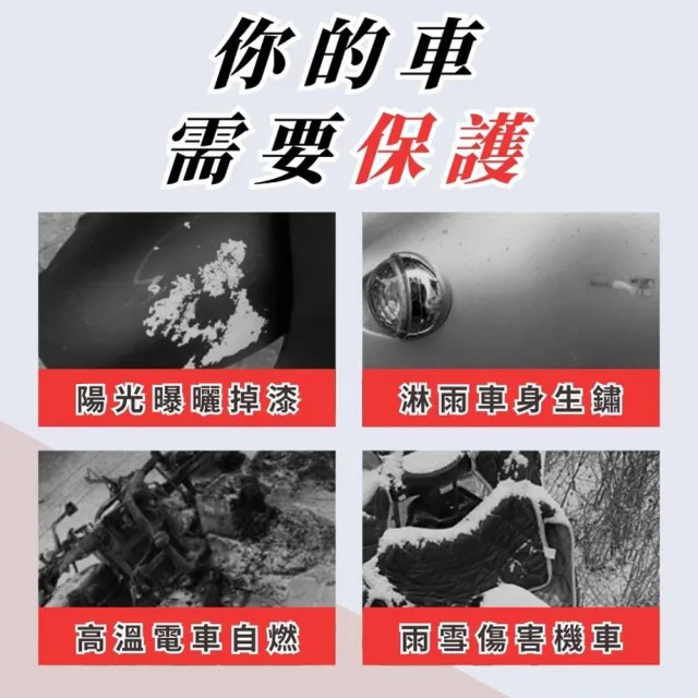 【享屋】贈汽機車杯架-全罩式機車罩-無耳款(機車防水罩 機車防塵套 防水機車套 摩托車罩 機車防雨罩)