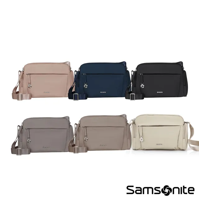 【Samsonite 新秀麗】MOVE 5.0 經典時尚輕量雙口袋記者包/斜背包/斜肩包/女包/側背包/單肩包(多色可選)