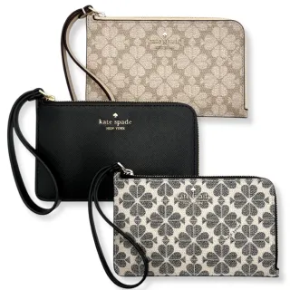 【KATE SPADE】女生 手拿包 滿版緹花 / 素面 PVC防刮皮革 零錢包 皮夾(KH614 613)