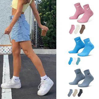 【NIKE 耐吉】襪子 過踝襪 短襪 運動襪 訓練襪 3雙組 多款任選(SX6890936 SX6890937 SX6890901 SX6893913)