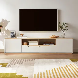 【hoi! 好好生活】林氏木業現代簡約小戶型1.8M電視櫃 CP2M-F-原木色