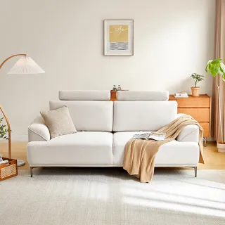 【hoi! 好好生活】Hoi Knus抱抱 防潑水可調椅背三人坐沙發-米白色