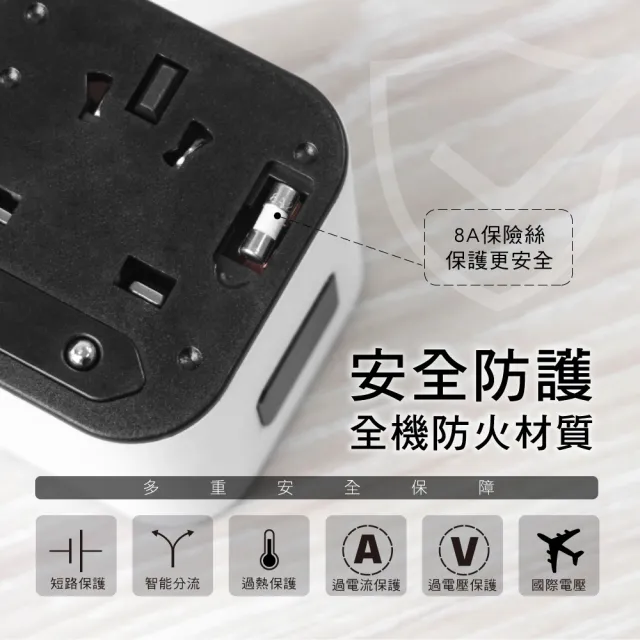 【KINYO】多合一旅行萬國轉接頭/萬用轉接頭(USB/Type-C MPP-3456-1)