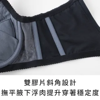 【玉如阿姨】PS修片女王內衣。高包覆托高修飾立體胸型 台灣製※0609藍(F.G罩 包覆 提托 大尺碼)
