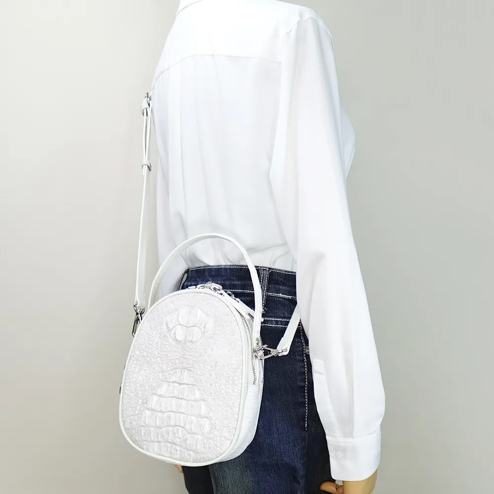 【M2nd】鱷魚背皮蛋形斜背包(Y0036C)