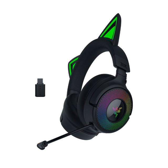 【Razer 雷蛇】北海巨妖 Kraken Kitty V3 Pro 無線電競耳麥 - 黑色