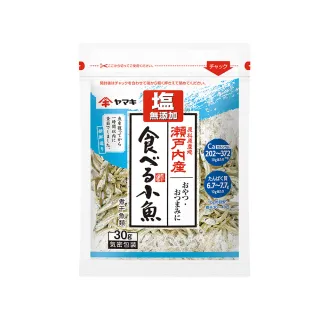 【YAMAKI】雅媽吉鹽無添加即食小魚干30g(日本產製 無鹽 瀨戶內海產 小魚乾)