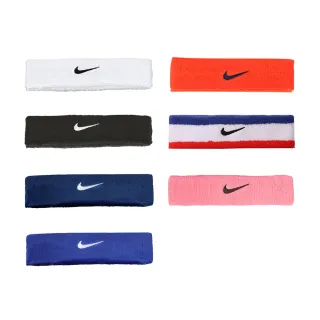 【NIKE 耐吉】SWOOSH頭帶 101白/010黑/416深藍/402藍/804橘/620藍白紅/677粉(多種顏色 吸濕排汗 彈性佳)