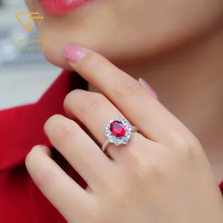【CF Diamond】女戒 培育紅寶石 2.5克拉《紅寶之戀》雙11 ( 2.5克拉 紅寶石戒指 禮物 生日)