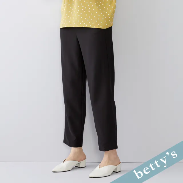 【betty’s 貝蒂思】出清品  上班必備百搭直筒西裝褲(黑色)