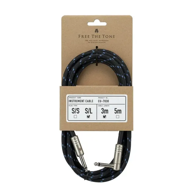 【FREE THE TONE】CU-7030 S/L 樂器編織導線 3米(原廠公司貨 商品保固有保障)