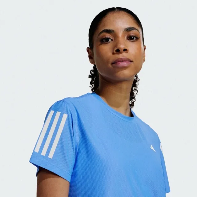 【adidas 愛迪達】Otr B Tee 女 T恤 運動上衣 休閒短袖 藍 亞版(JW9673)