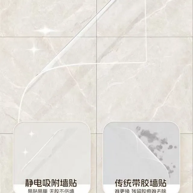 【森田小倉】廚房防油貼紙靜電免膠新款耐高溫防水防油(不留膠瓷磚灶台透明)