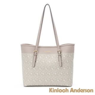 【金安德森】Hulda 經典老花紋中型托特包(奶杏)