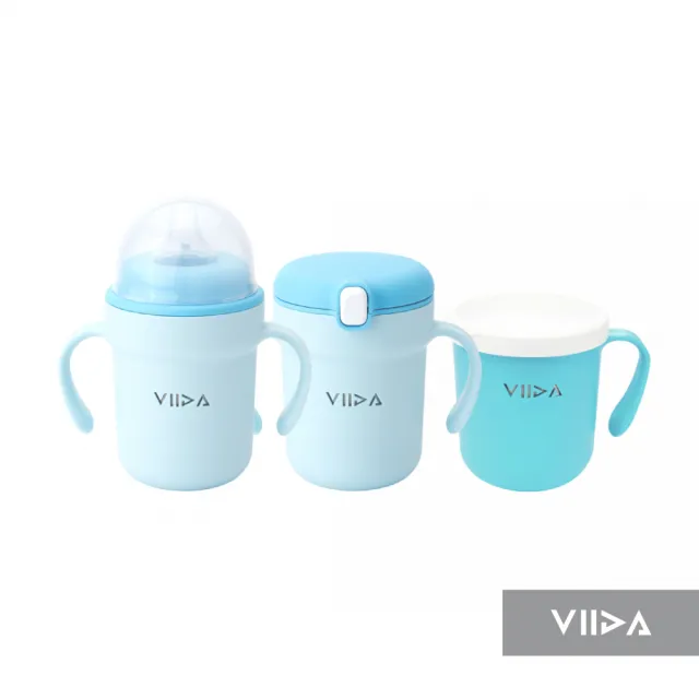 【VIIDA】Souffle 三階段抗菌不鏽鋼學習杯組