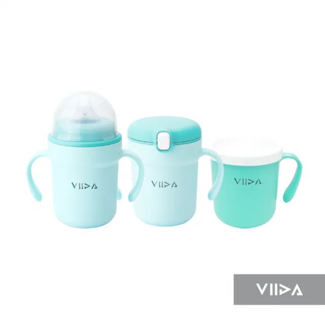 【VIIDA】Souffle 三階段抗菌不鏽鋼學習杯組